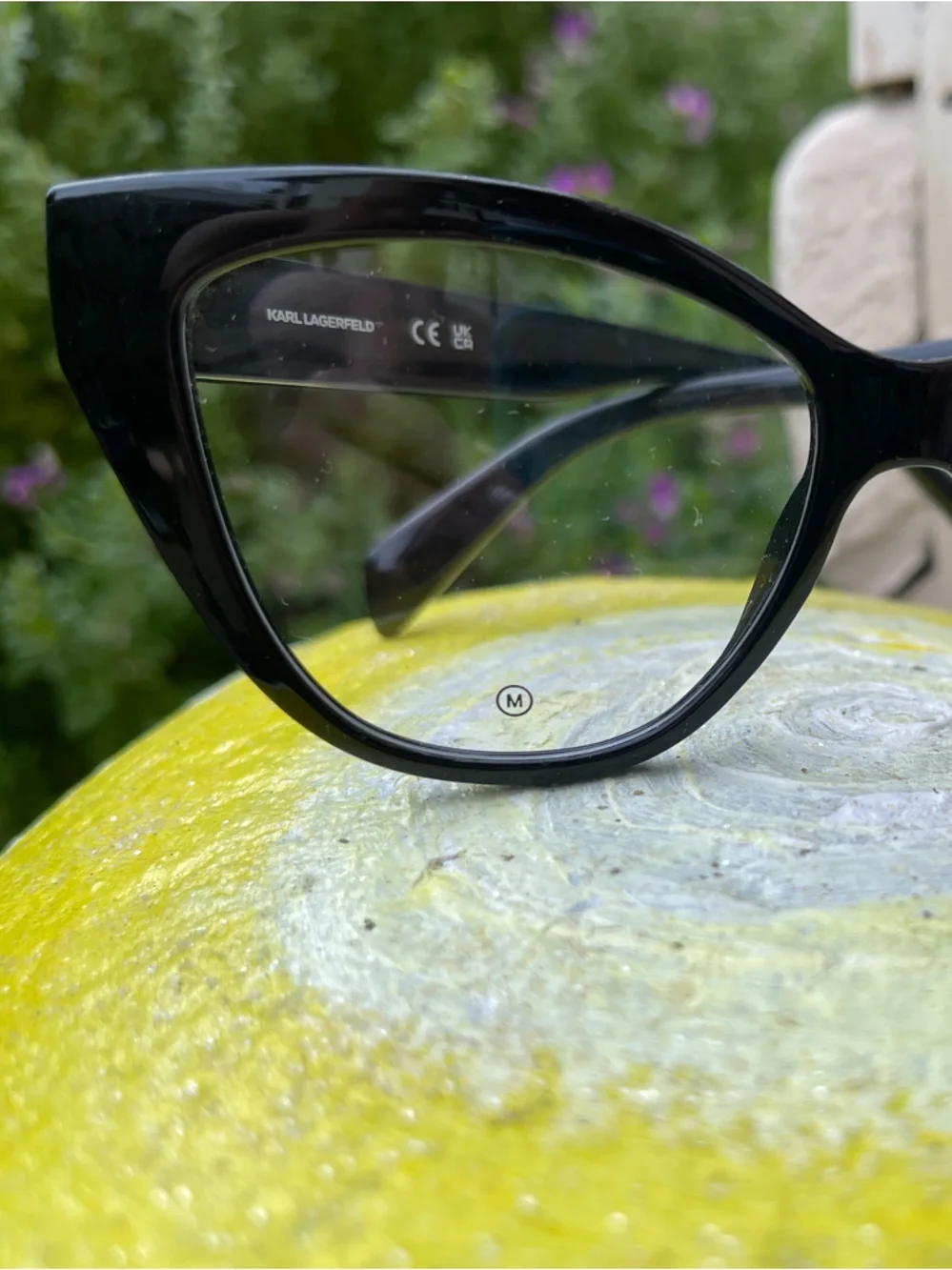 Karl Lagerfeld Glossy Black Cat-Eye Optical Glasses